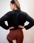 BRUSHED CARDI | noir