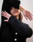 BRUSHED CARDI | noir
