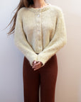BRUSHED CARDI | pear