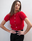 SHORT SLEEVE CARDI | piquillo