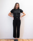 SHORT SLEEVE CARDI | noir