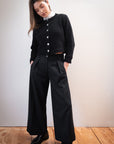 CHUNKY COTTON CARDI | noir