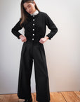 CHUNKY COTTON CARDI | noir