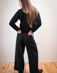 CHUNKY COTTON CARDI | noir