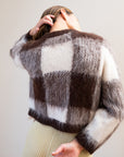BRUSHED CARDI | plaid