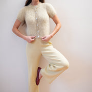 SHORT SLEEVE CARDI | pear