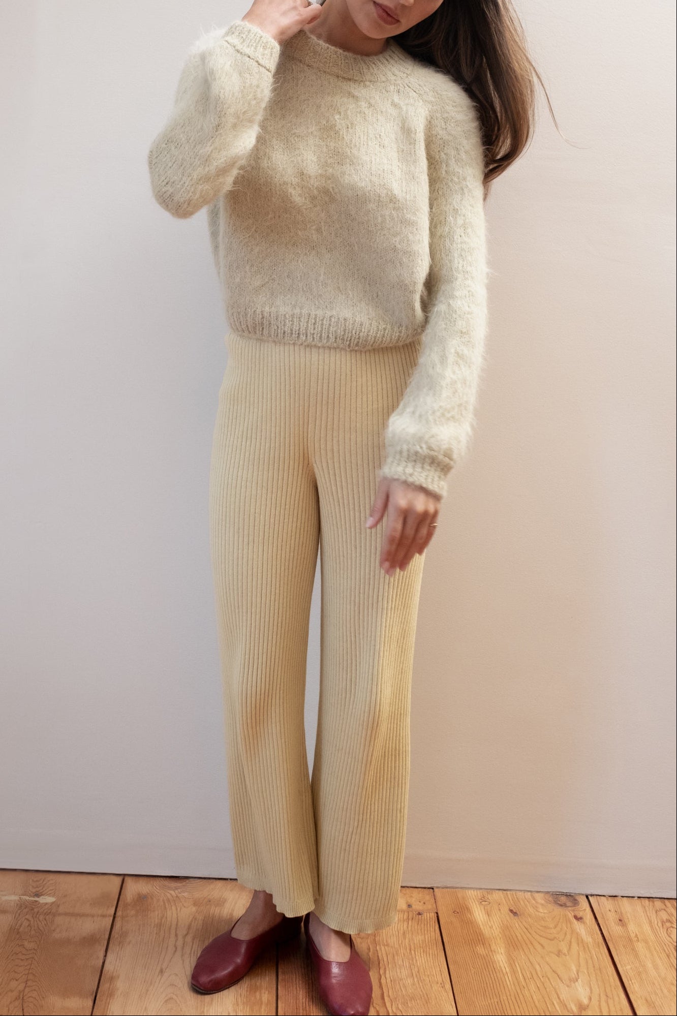 RIBBED GALLO PANT | pear