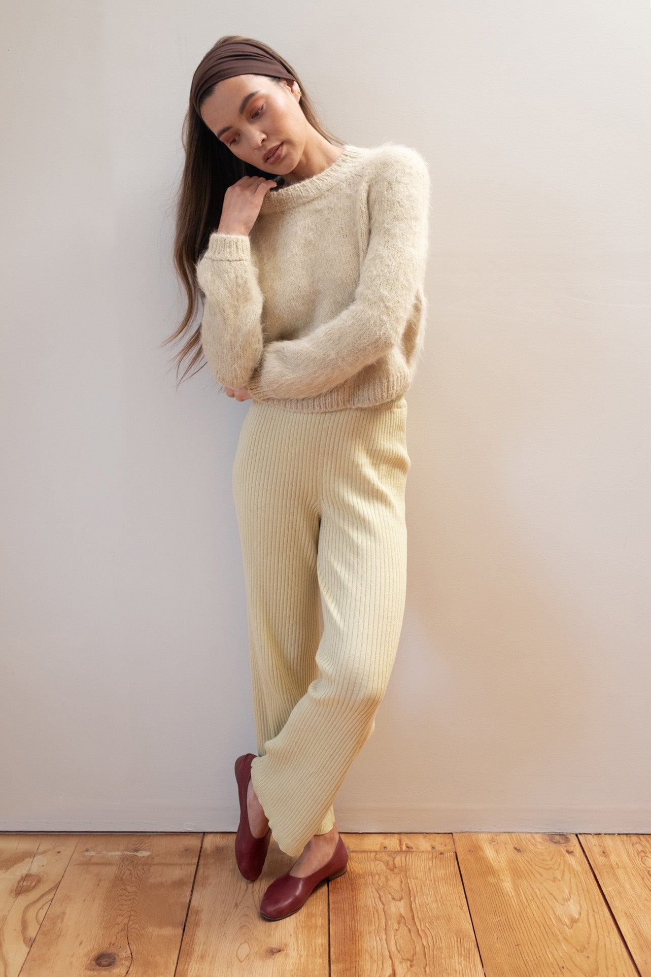 RIBBED GALLO PANT | pear