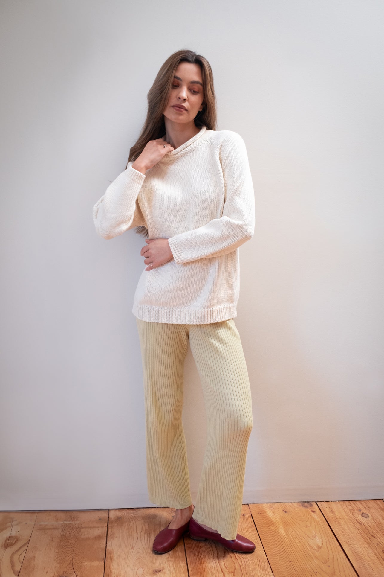 RIBBED GALLO PANT | pear