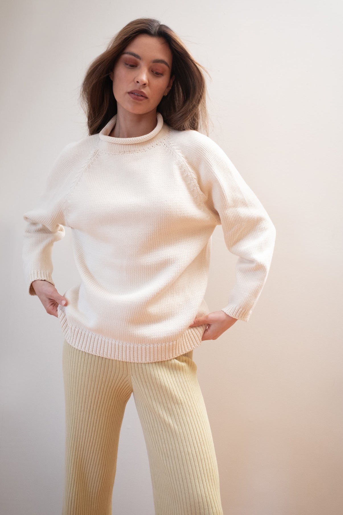 CHUNKY OVERSIZED JUMPER | ecru