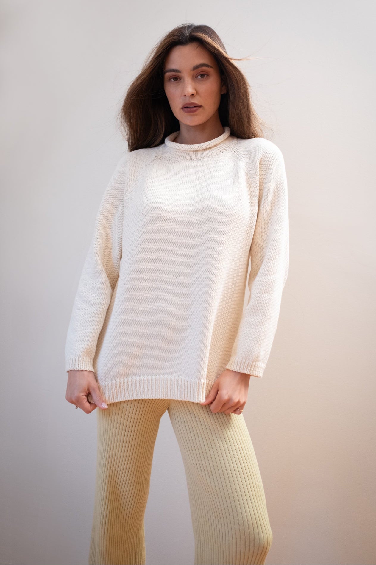 CHUNKY OVERSIZED JUMPER | ecru