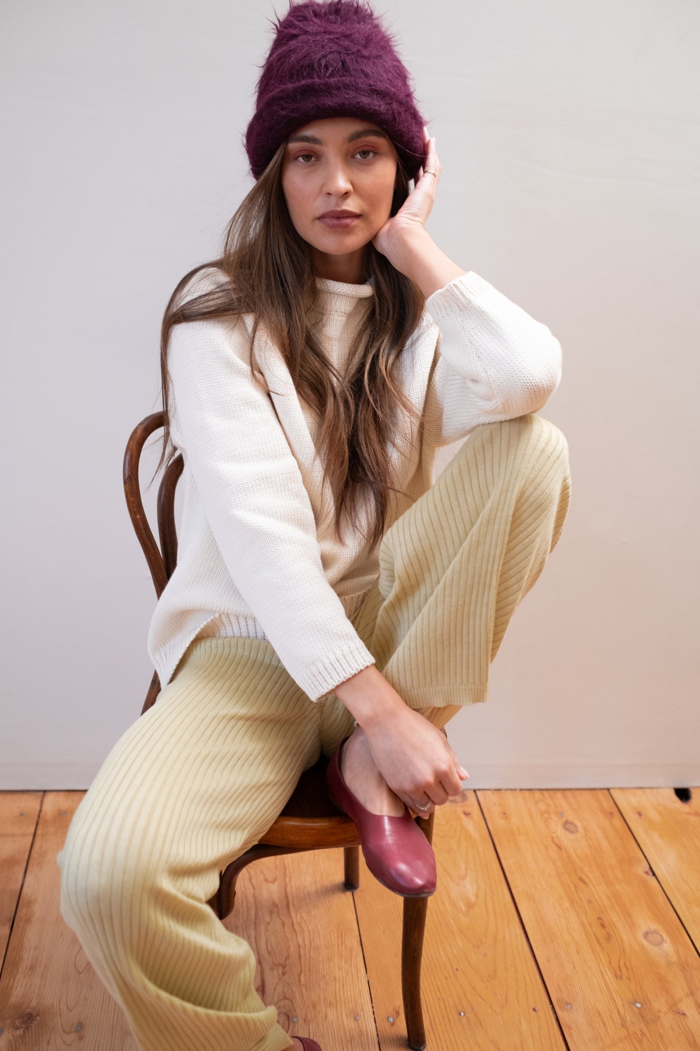 RIBBED GALLO PANT | pear