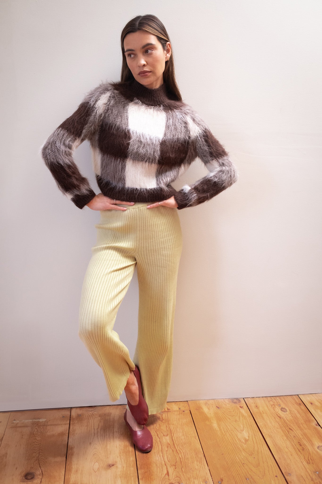 RIBBED GALLO PANT | pear