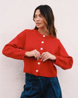 CHUNKY COTTON CARDI | piquillo