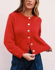 CHUNKY COTTON CARDI | piquillo
