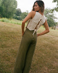 COOK TROUSER | herb stripe | organic + earth dyed