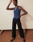 FARRA VEST | denim | organic + earth dyed