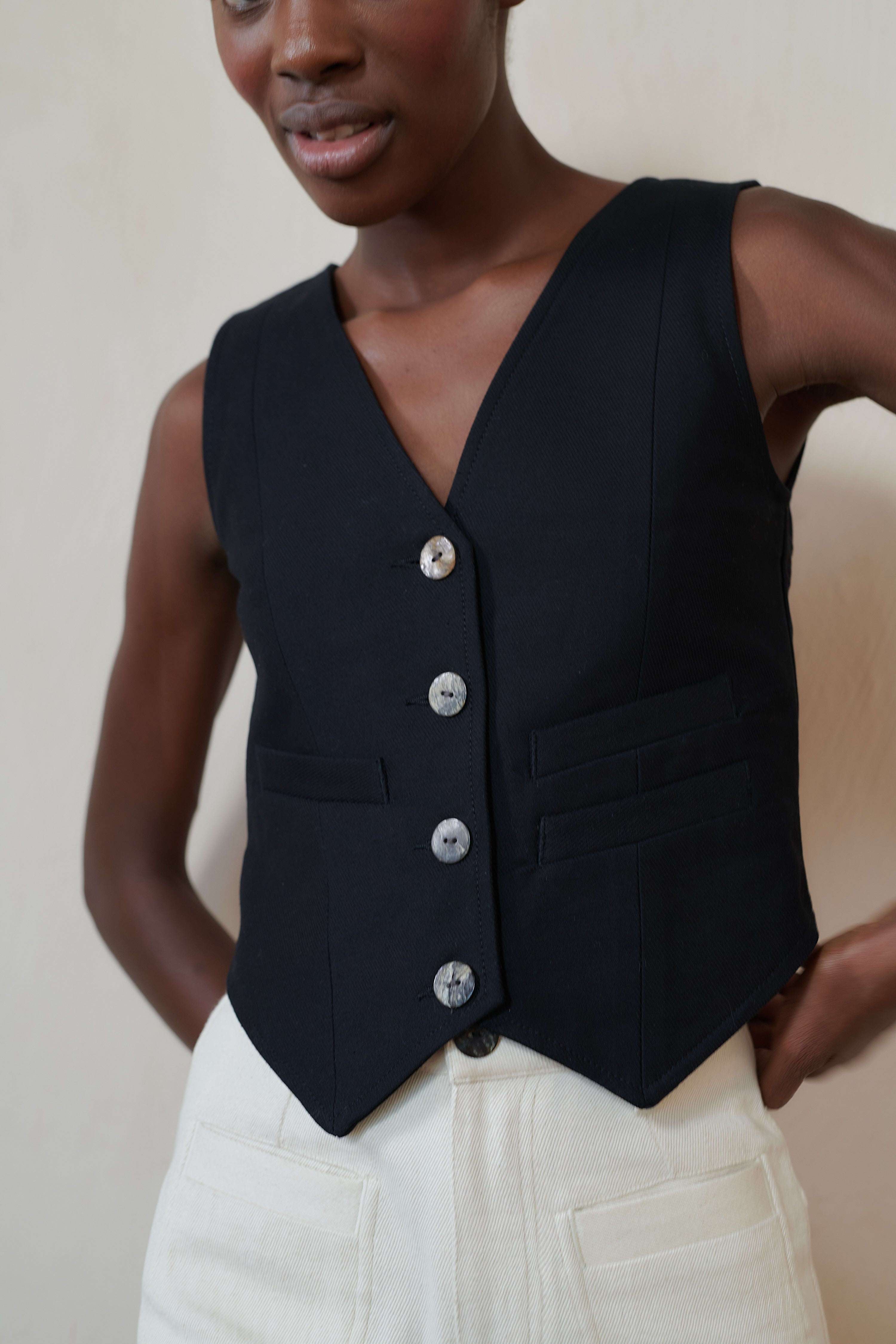 FARRA VEST | noir | organic