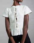 FERNE REVERSIBLE TOP 2.0 | bone | organic + earth dyed | WAREHOUSE SALE