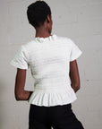 FERNE REVERSIBLE TOP 2.0 | bone | organic + earth dyed | WAREHOUSE SALE