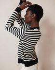 FINN RIBBED PULLOVER | stripe | organic