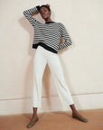 FINN RIBBED PULLOVER | stripe | organic