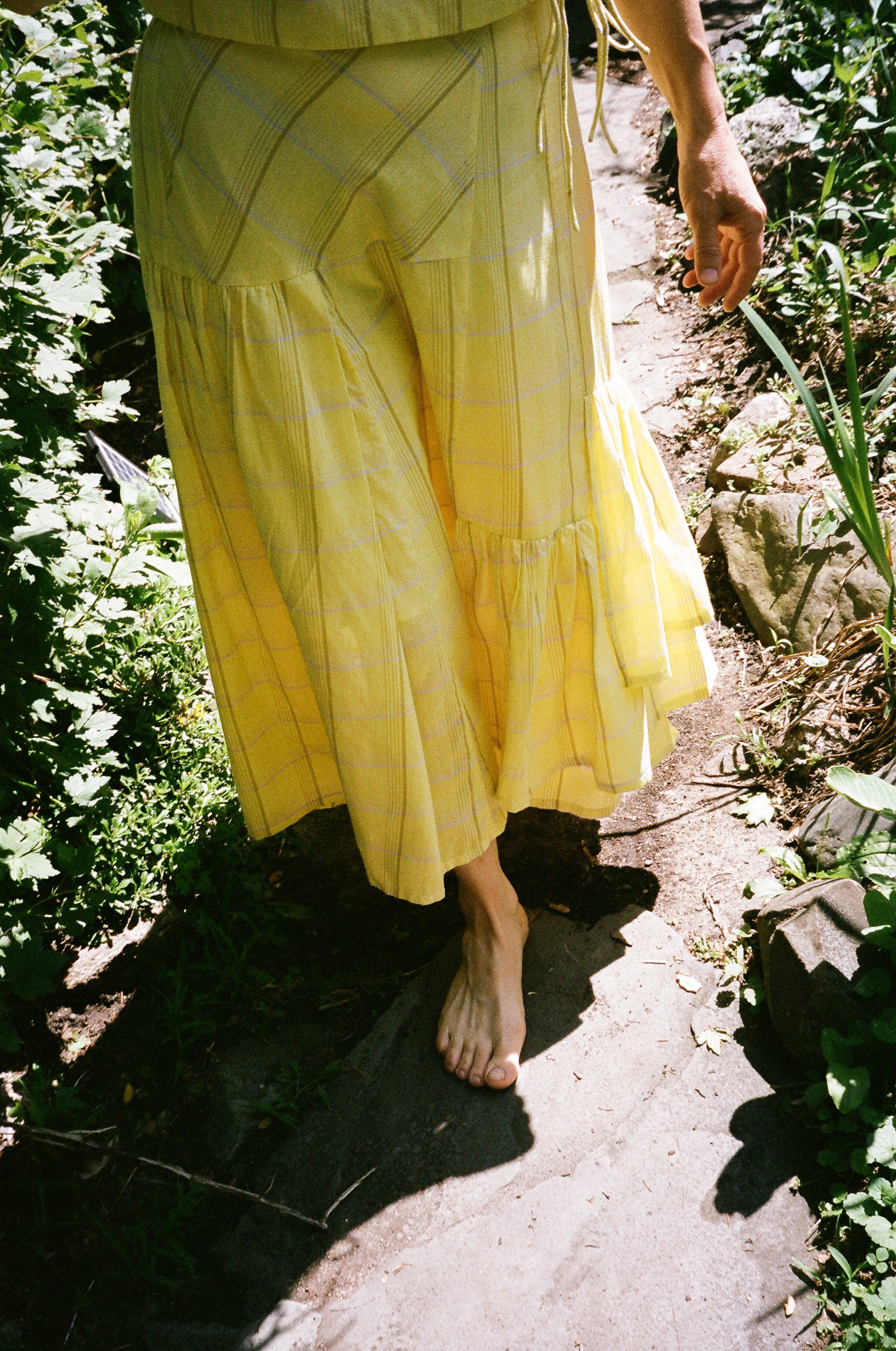 RUIE SKIRT | citron plaid | organic – Maria Stanley