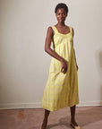 HENRETTA DRESS | citron plaid | organic