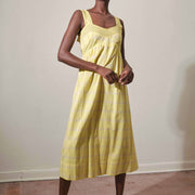 HENRETTA DRESS | citron plaid | organic