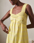 HENRETTA DRESS | citron plaid | organic