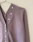 BUTTON CARDI | lavender | WAREHOUSE SALE
