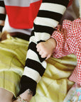 MAIZY RIBBED PULLOVER | stripe | organic