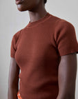 JONES RIBBED TEE | cacao | organic