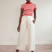 SLOANE TROUSER | bone denim | organic