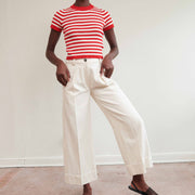 SLOANE TROUSER | bone denim | organic