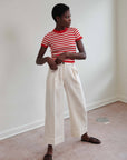 SLOANE TROUSER | bone denim | organic