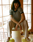 SOFT HANK PANT | bone plaid | organic + earth dyed