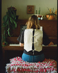 FARRA VEST | bone denim | organic + undyed