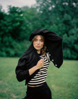 CHUNKY COTTON CARDI | noir