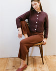RIBBED GALLO PANT | cacao