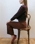 RIBBED GALLO PANT | cacao