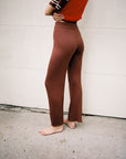 RIBBED GALLO PANT | cacao