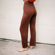 RIBBED GALLO PANT | cacao