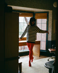 CHUNKY OVERSIZED JUMPER | ecru stripe