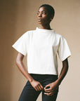 MOCKNECK TEE | ecru | organic + earth dyed