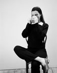 RIBBED GALLO PANT | noir