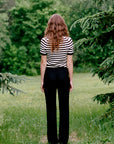RIBBED GALLO PANT | noir