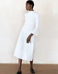 LYNDALE DRESS | bone stripe | organic + earth dyed