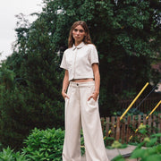 SLOANE TROUSER | bone denim | organic