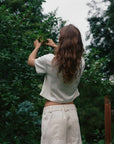 SLOANE TROUSER | bone denim | organic